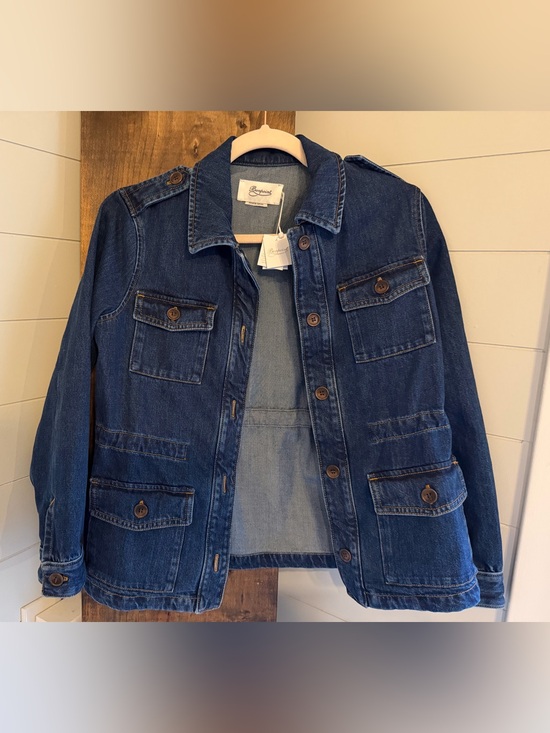 Bonpoint Jackets & Blazers - Bonpoint Navy Denim Jacket with Cream Tag